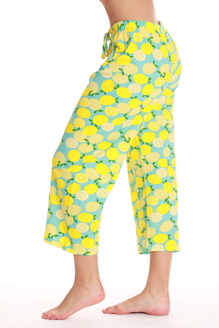 Buy MIA LUCCE Women's Capri Pajama Pants -Cute Print Casual Lounge Sleep  Pants-Cotton, Grey-flower+grey-star, Medium at Amazon.in